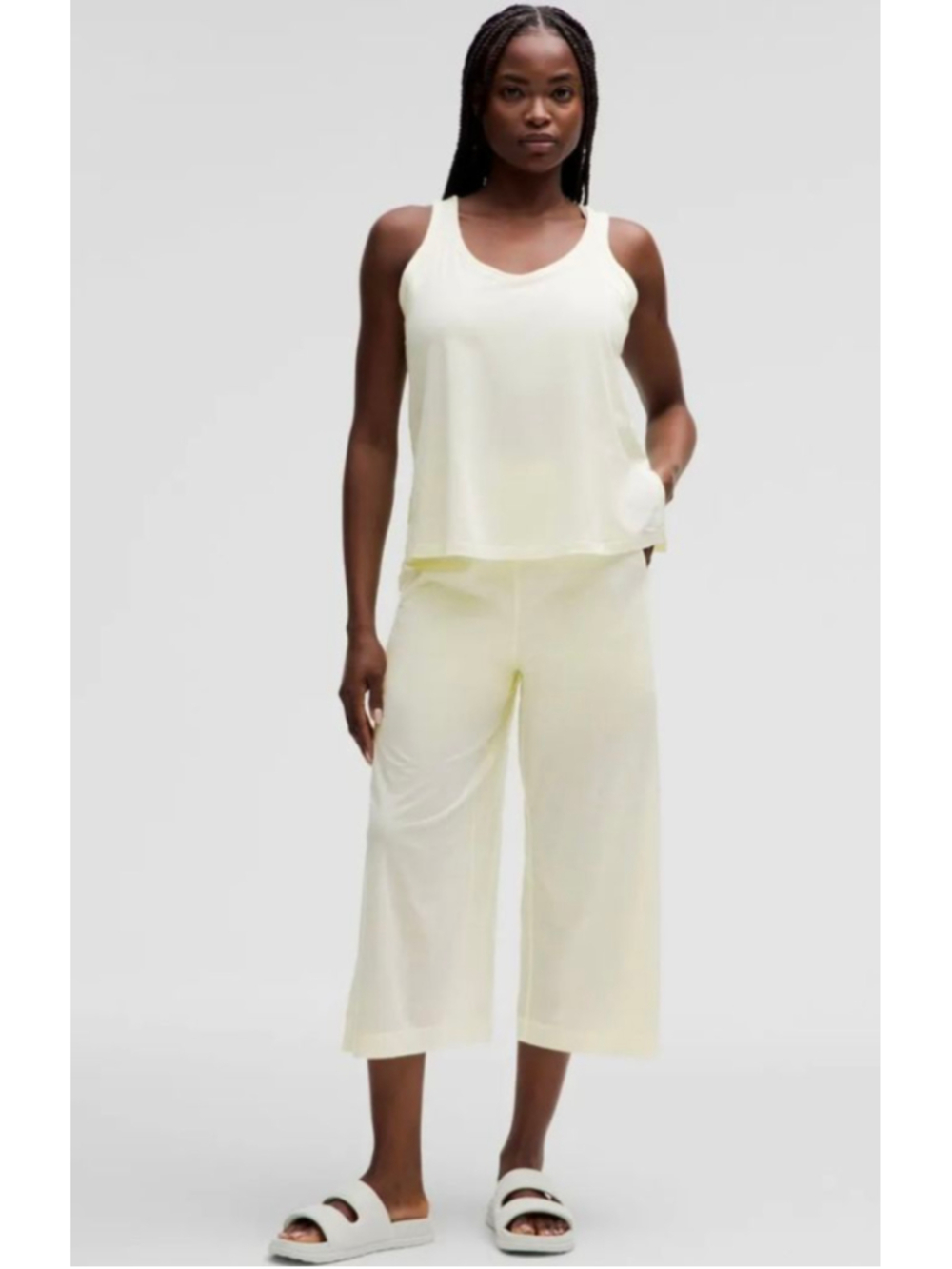 Women's Lululemon Tank Top Jumpsuit Sz 4 Lemon Sherbet